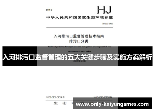 入河排污口监督管理的五大关键步骤及实施方案解析