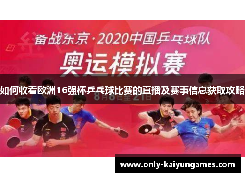 如何收看欧洲16强杯乒乓球比赛的直播及赛事信息获取攻略